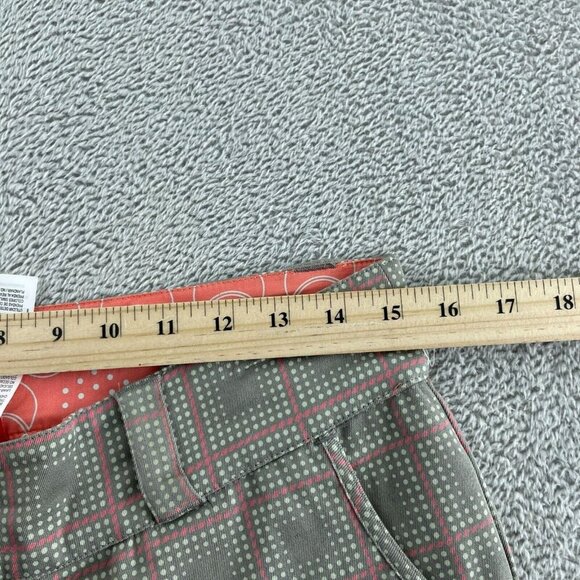 Puma Girls Plaid Capri Golf Pants Size S Gray & Pink Cotton/Elastane Fit 5171 - Picture 6 of 10